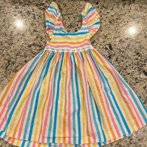 Eleanor Rose size 6-7 Serena Dress! White striped dress with cris cross tie back